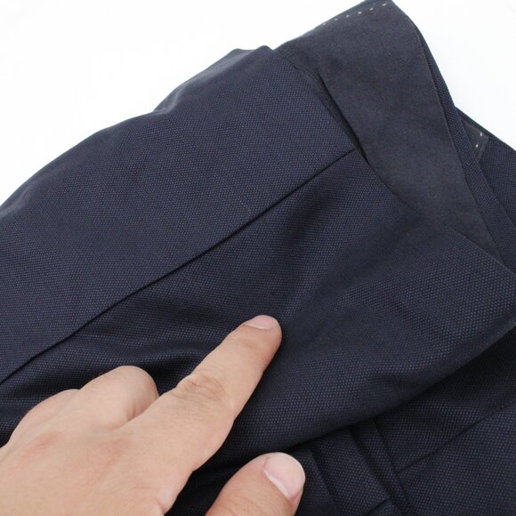 Banana Republic Reda Flexo Sport Coat Mens 42R Wool Blend Tailored Slim Fit navy - Picture 16 of 16